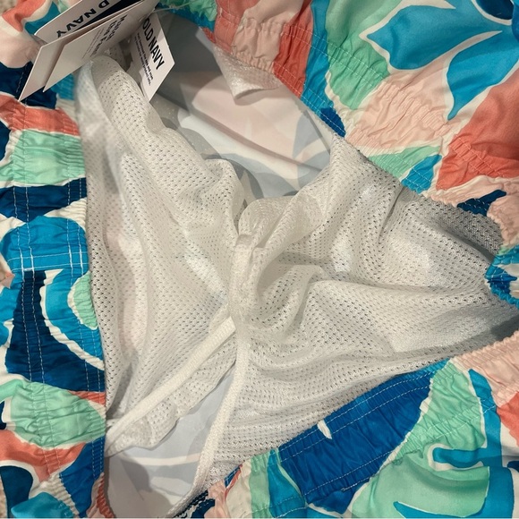 NWT Old Navy Men’s Swim Trunks Tropical Fun Beach Bathing Suit Large Lined - Picture 3 of 3